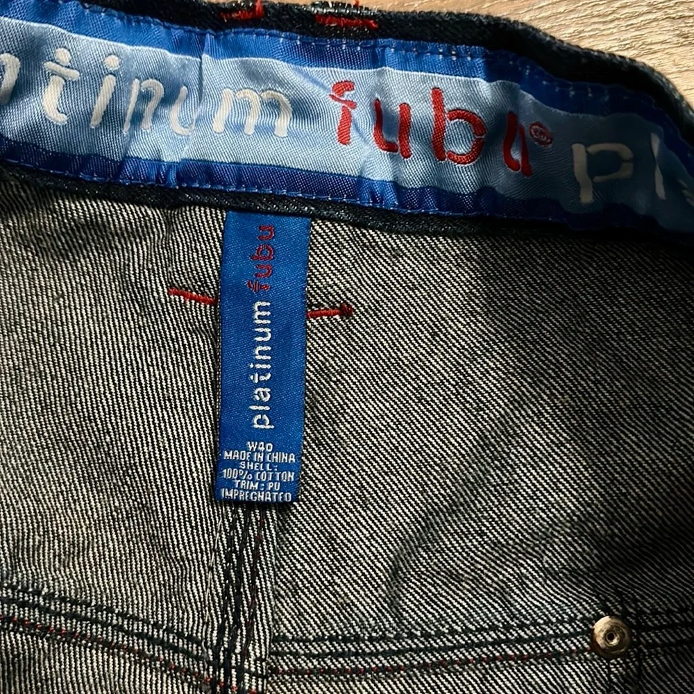 Vintage Y2K FUBU Platinum Fat Albert The Junk Yard Gang Jean Short Men's Size 40
